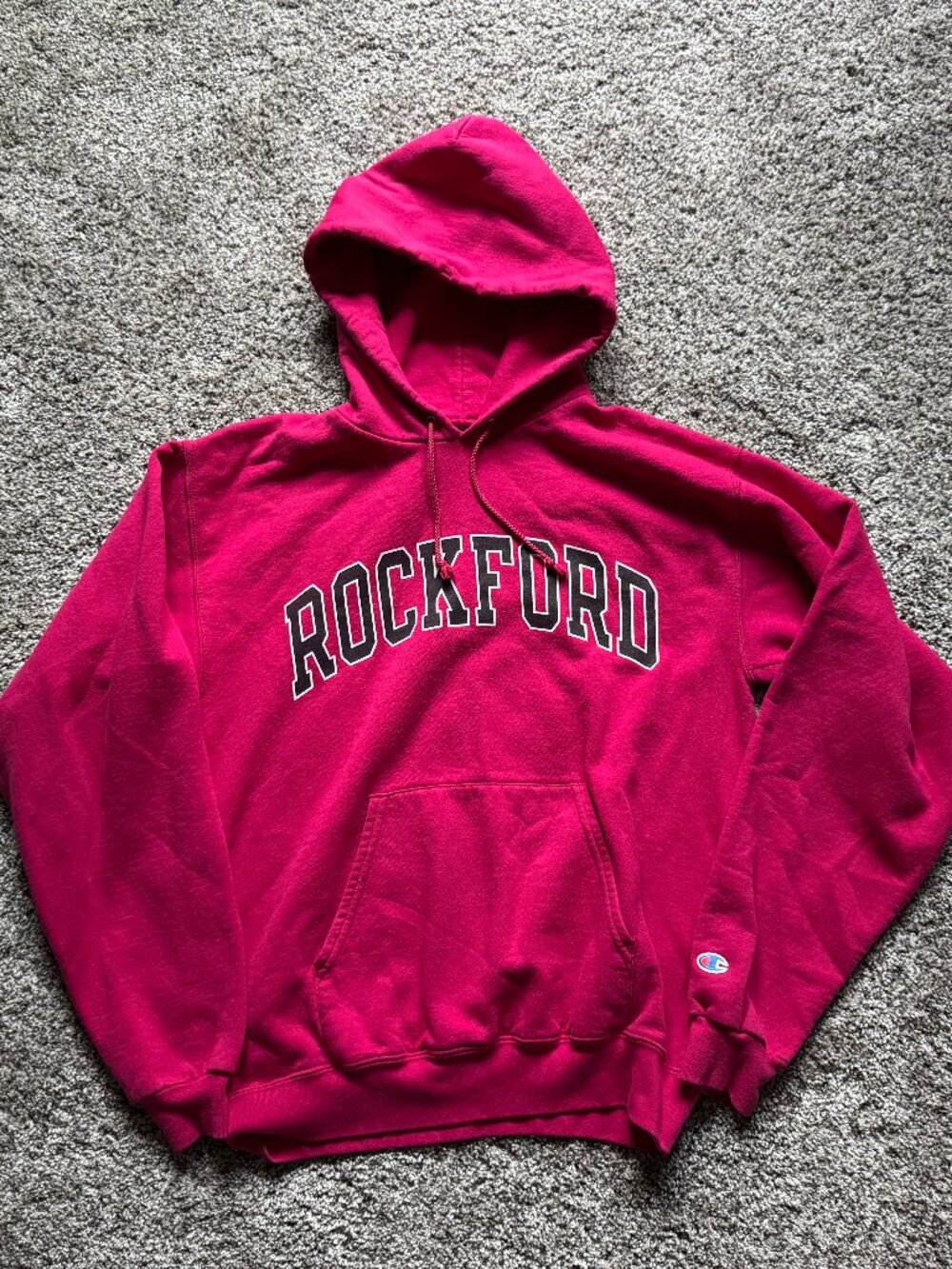 Champion Rockford Hoodie Sweatshirt Pink Size Medium